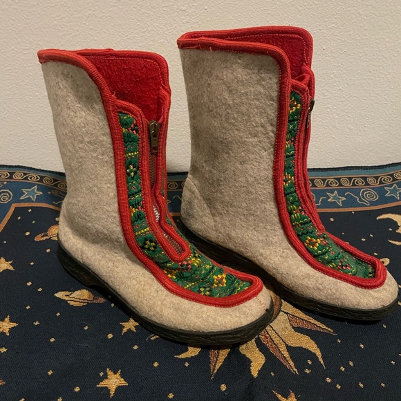 Elastra Shoes - Vintage Elastra Woolen Valenki Boots Women’s Size EU 38